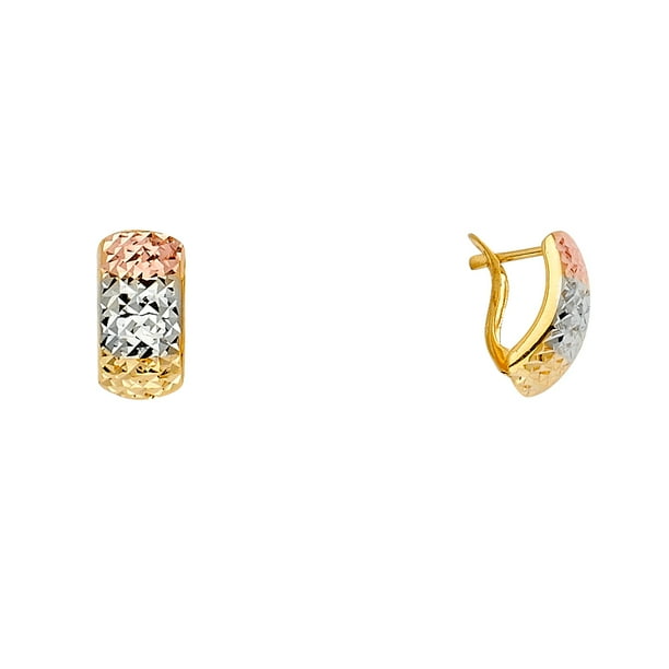 Jewels By Lux 14K Rose 10mm Endless Hoop Earrings Jewels By Lux 14K Rose 10mm Endless Hoop Earrings